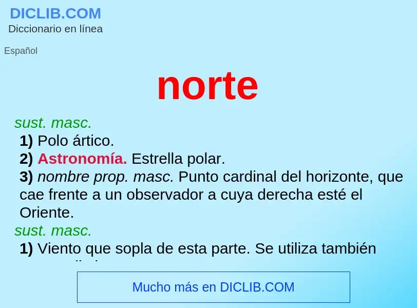 Wat is norte - definition