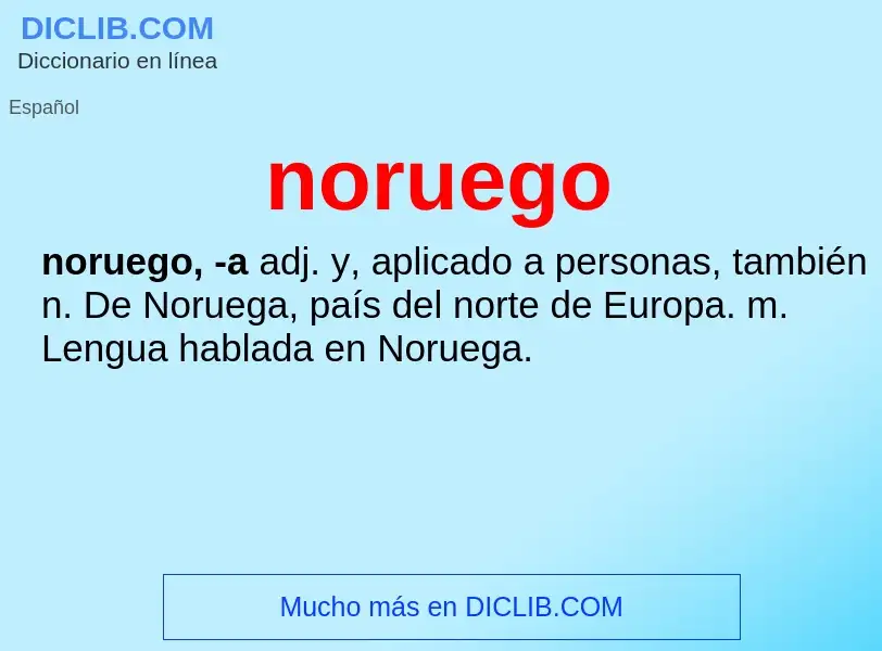 ¿Qué es noruego? - significado y definición