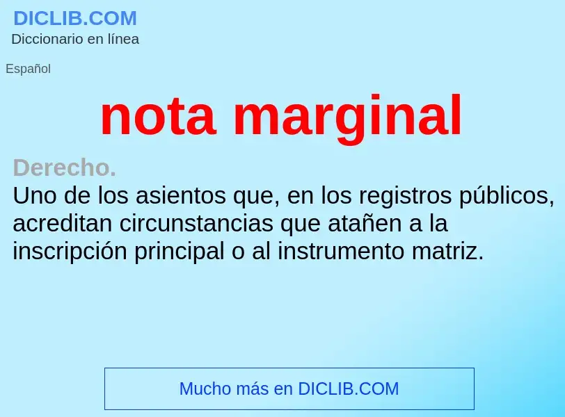 ¿Qué es nota marginal? - significado y definición