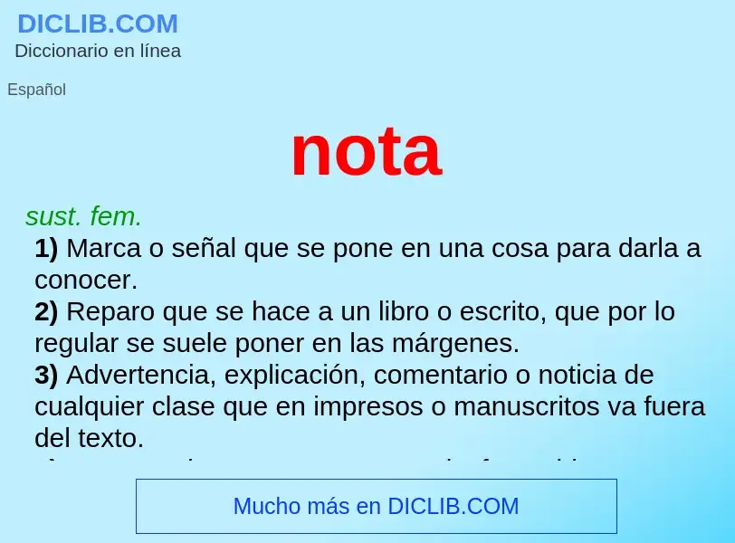 What is nota - definition