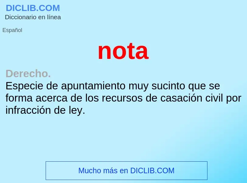 What is nota - definition