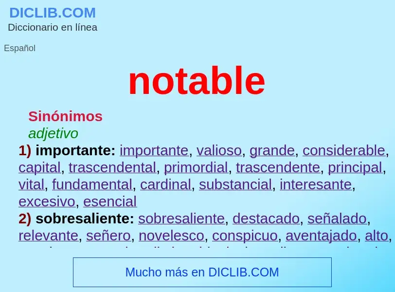 ¿Qué es notable? - significado y definición