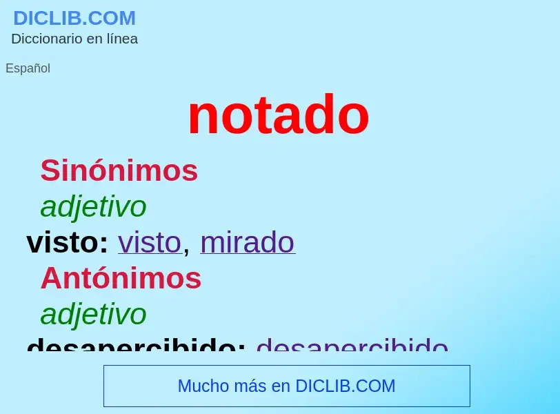 What is notado - definition