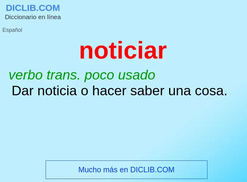 What is noticiar - definition