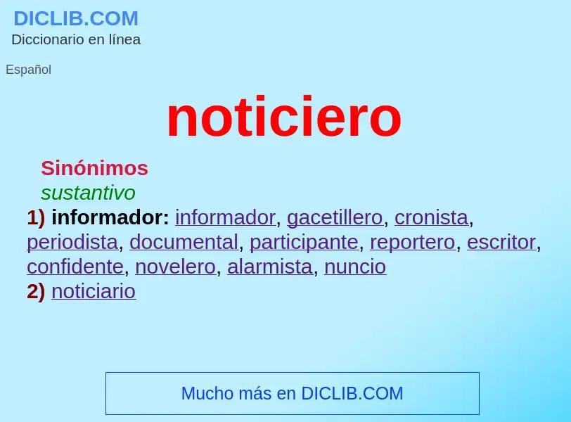 What is noticiero - definition