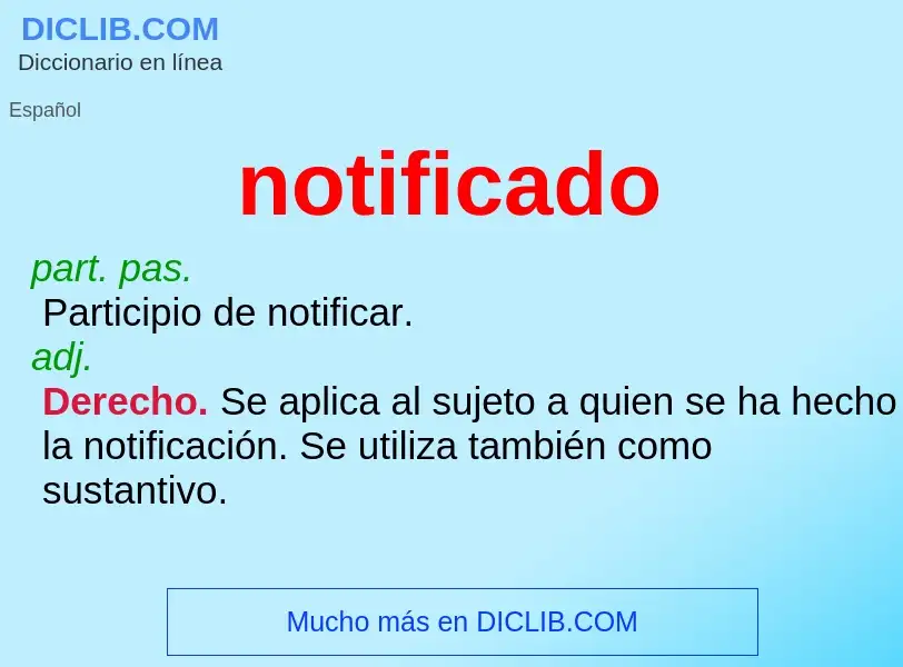 Wat is notificado - definition