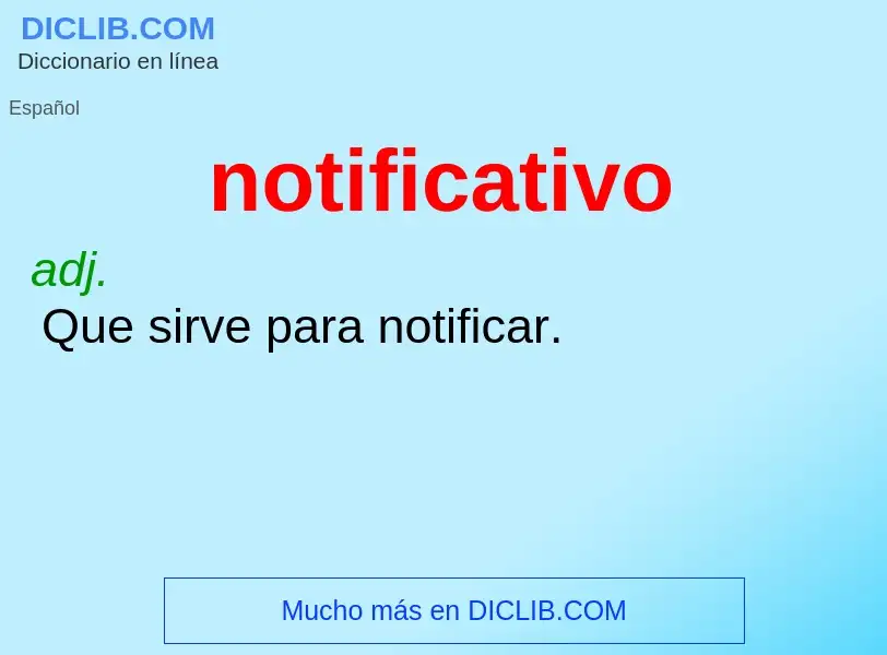 ¿Qué es notificativo? - significado y definición