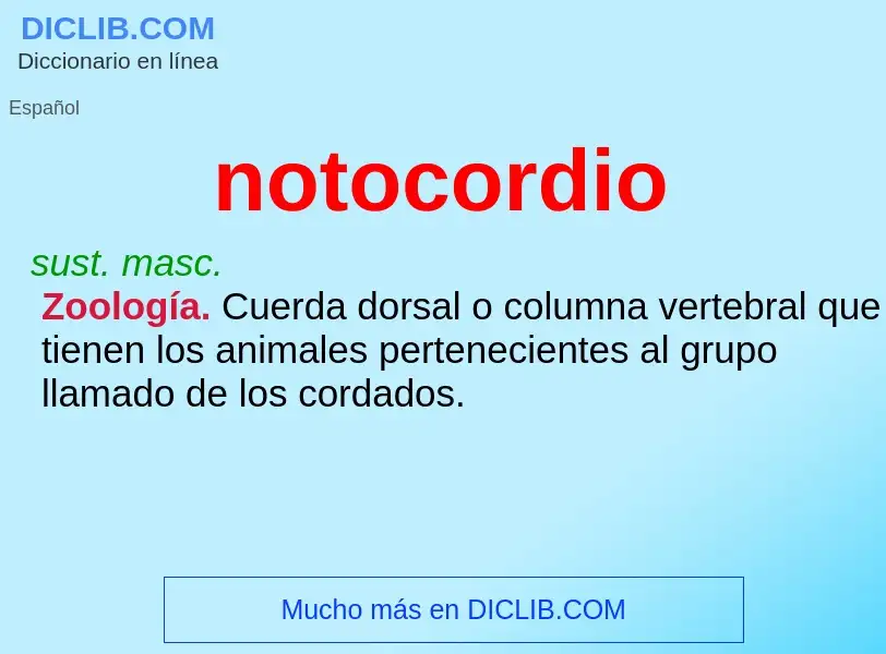 ¿Qué es notocordio? - significado y definición