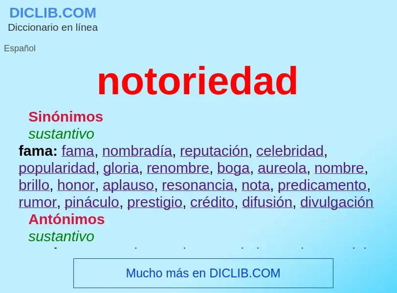 ¿Qué es notoriedad? - significado y definición