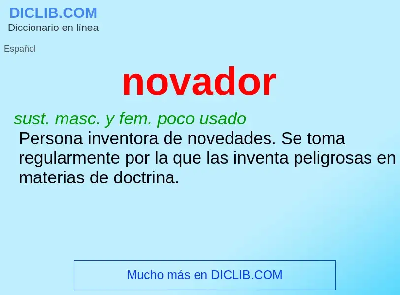 O que é novador - definição, significado, conceito