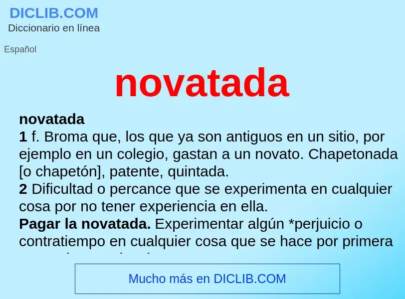 What is novatada - meaning and definition