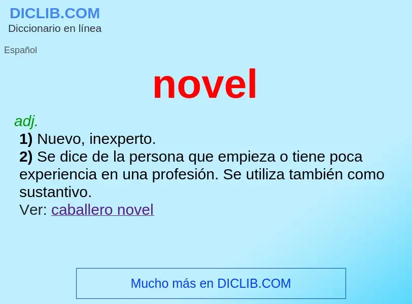 What is novel - meaning and definition