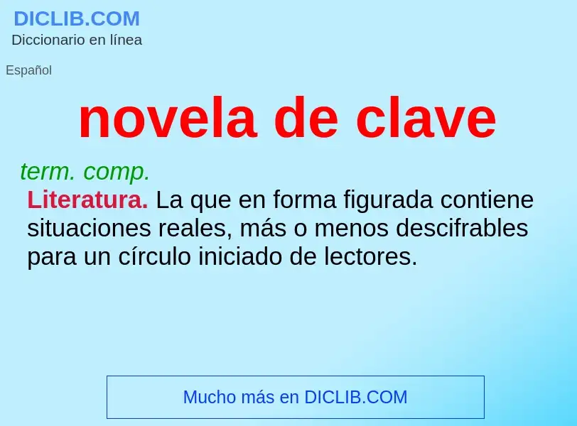 What is novela de clave - meaning and definition