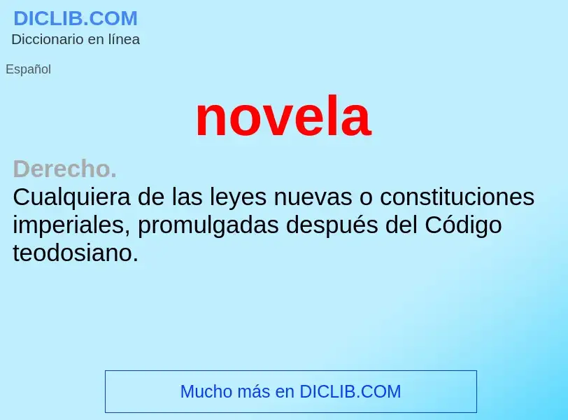 Wat is novela - definition