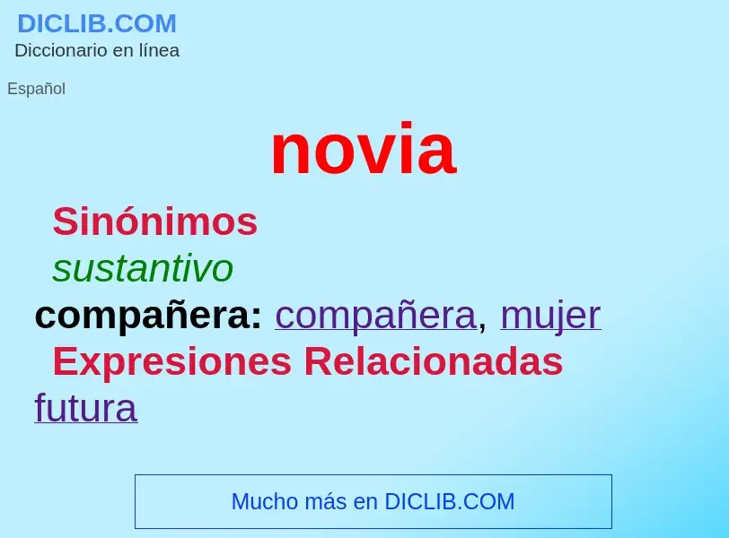 O que é novia - definição, significado, conceito