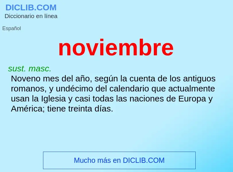 Wat is noviembre - definition