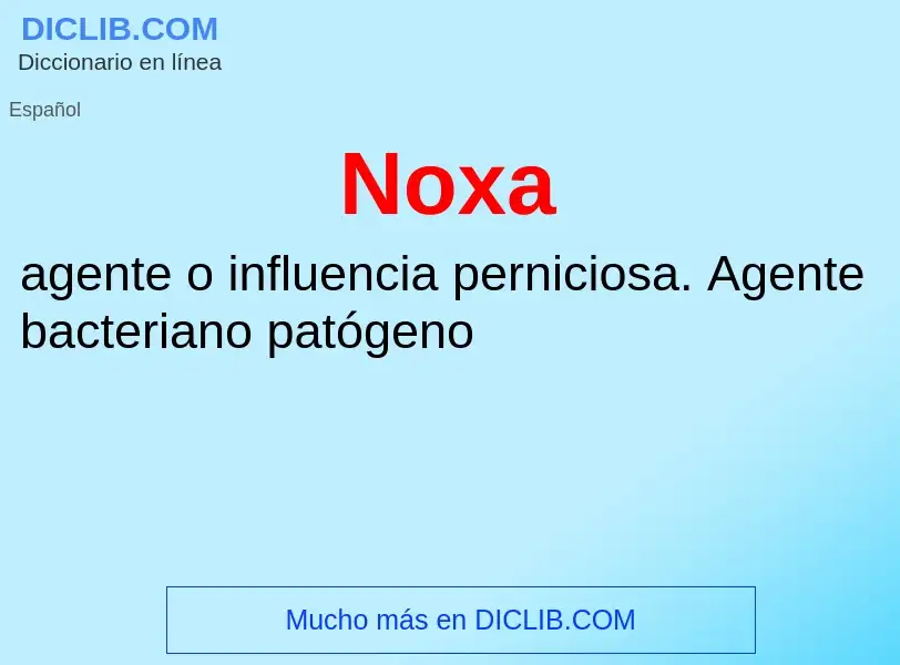 ¿Qué es Noxa? - significado y definición