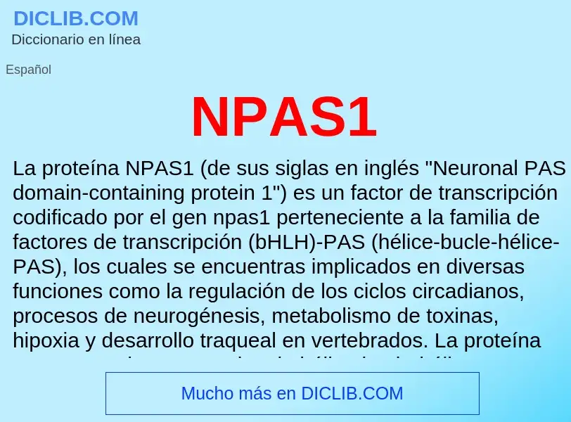 O que é NPAS1 - definição, significado, conceito