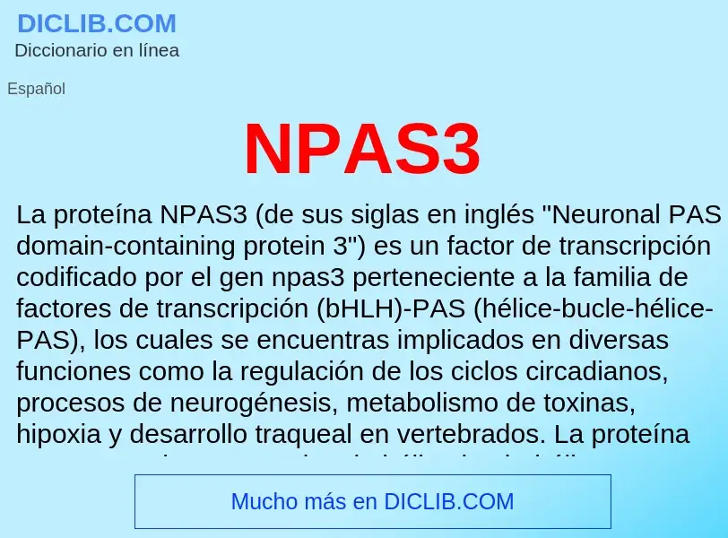 O que é NPAS3 - definição, significado, conceito