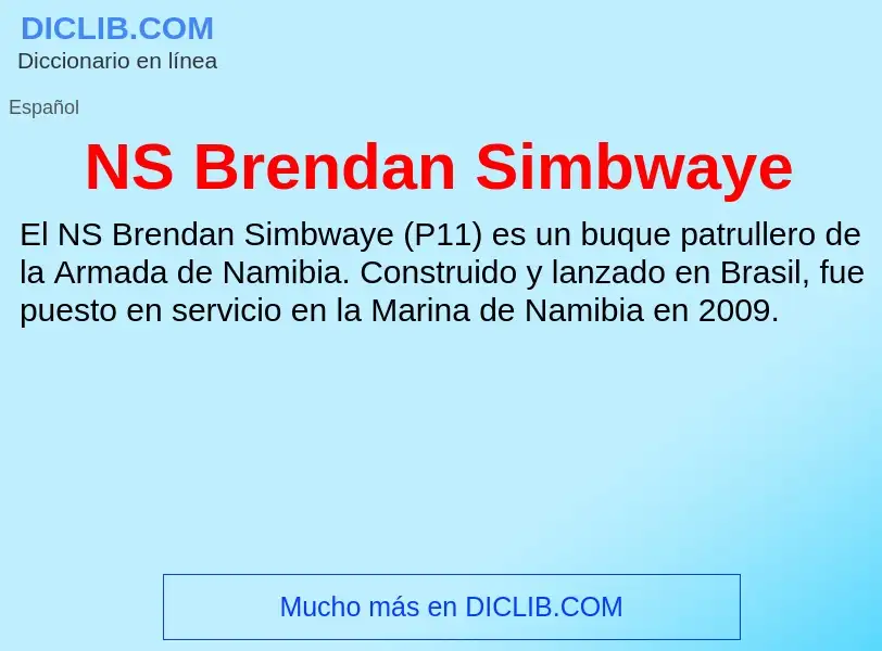 O que é NS Brendan Simbwaye - definição, significado, conceito