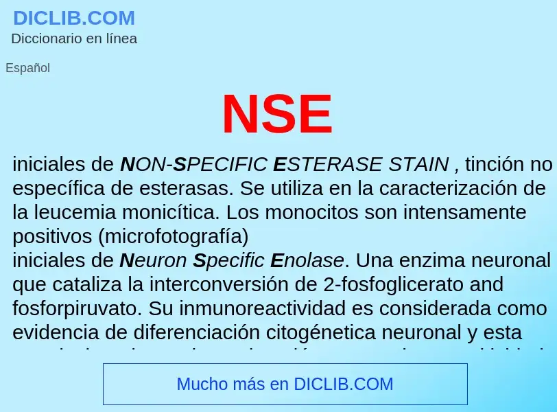 O que é NSE - definição, significado, conceito