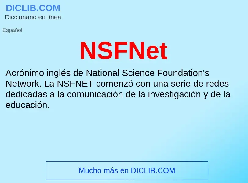 O que é NSFNet - definição, significado, conceito