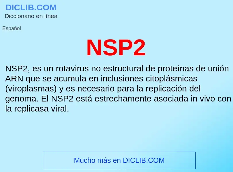 O que é NSP2 - definição, significado, conceito