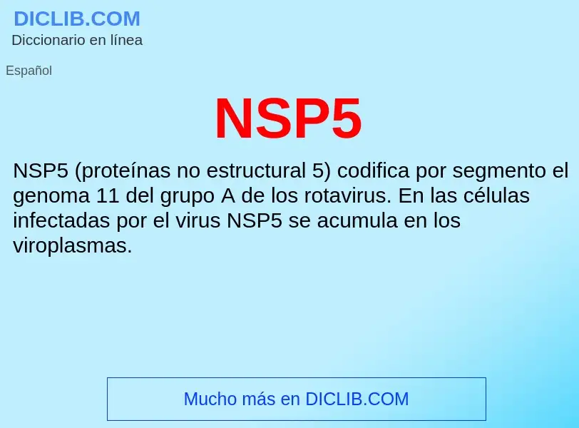 O que é NSP5 - definição, significado, conceito