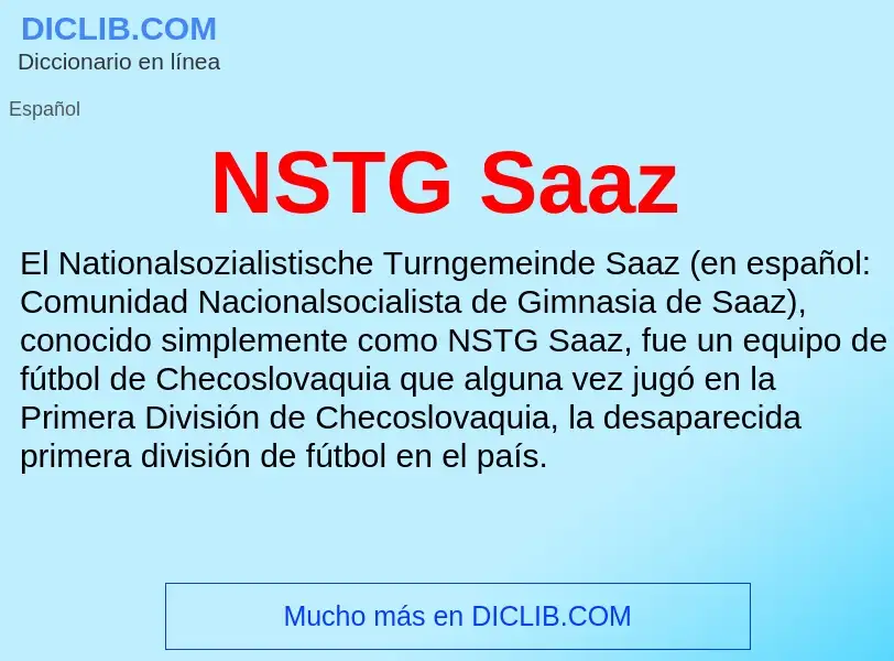 O que é NSTG Saaz - definição, significado, conceito