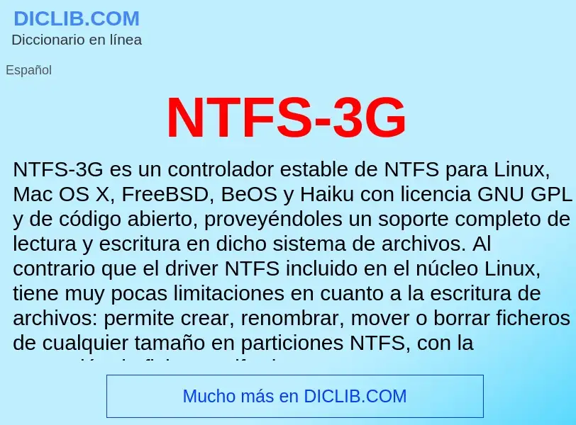 O que é NTFS-3G - definição, significado, conceito