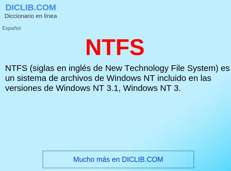 O que é NTFS - definição, significado, conceito