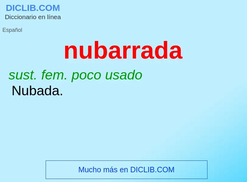 What is nubarrada - meaning and definition