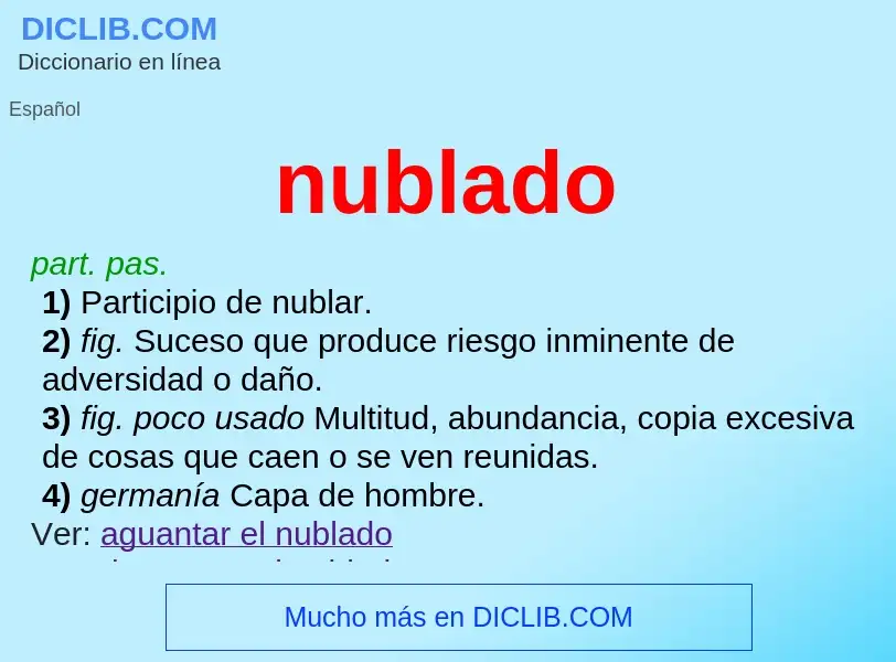 What is nublado - meaning and definition