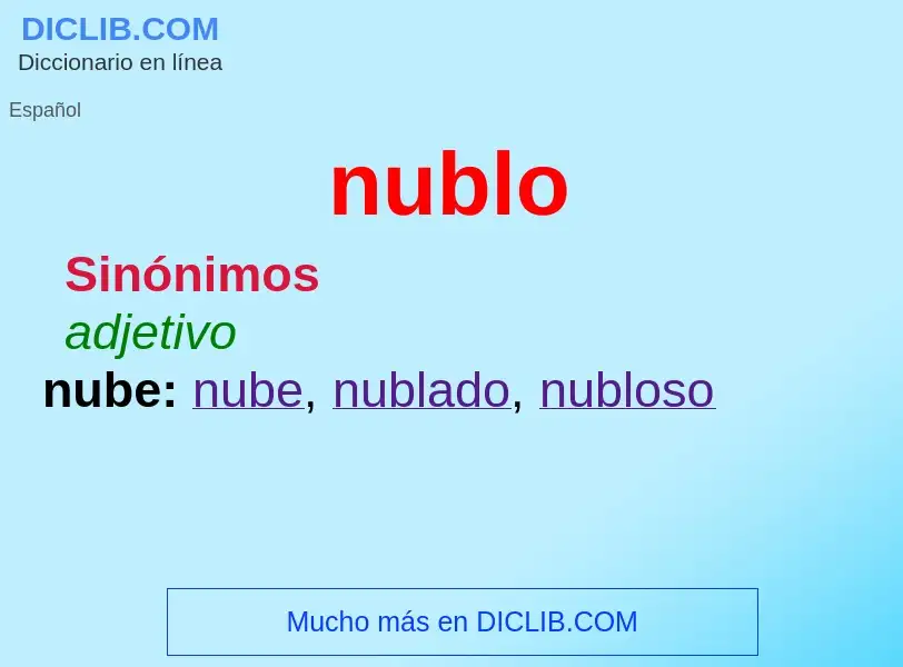 What is nublo - definition