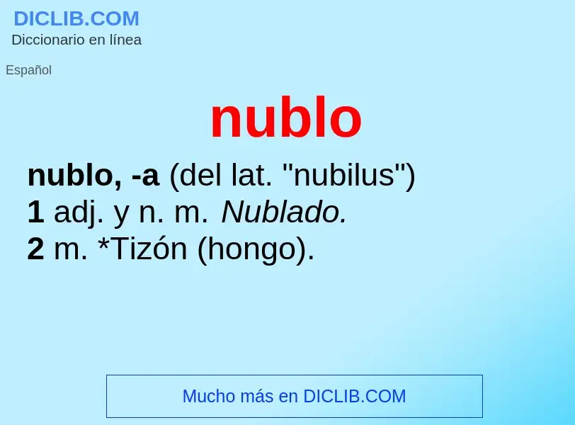 Wat is nublo - definition