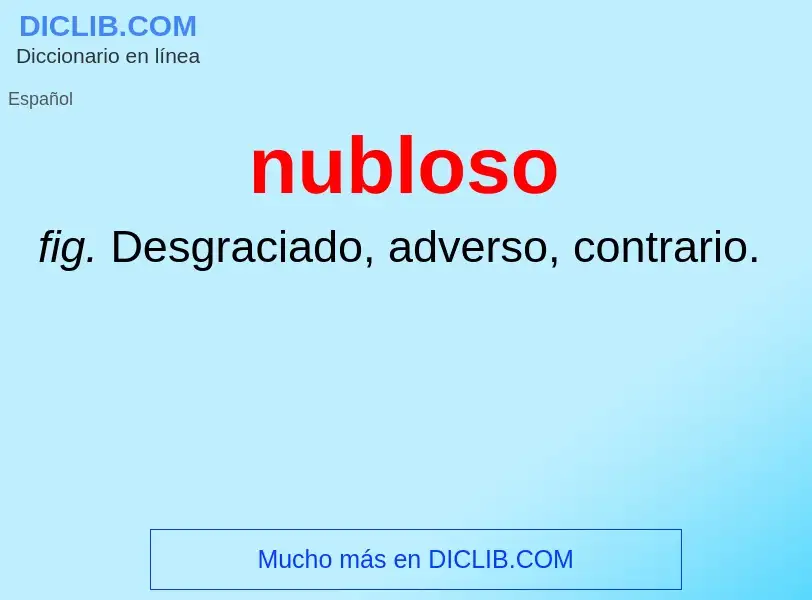 O que é nubloso - definição, significado, conceito