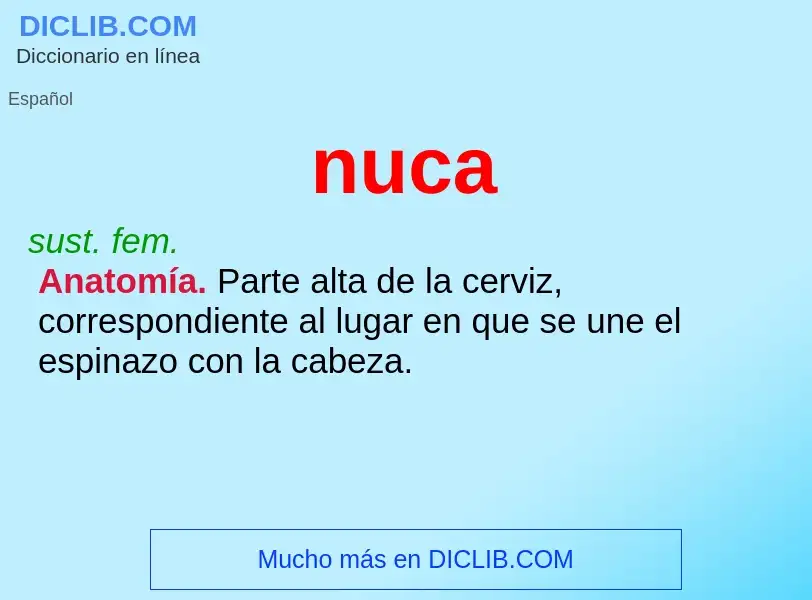 ¿Qué es nuca? - significado y definición