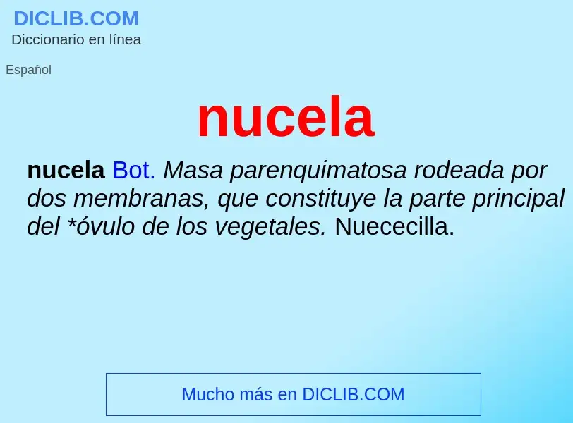 ¿Qué es nucela? - significado y definición