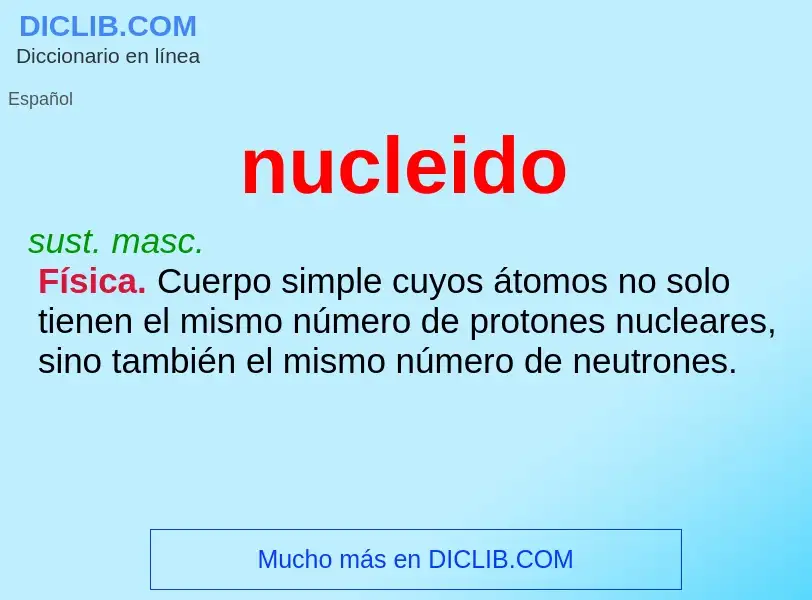 What is nucleido - meaning and definition