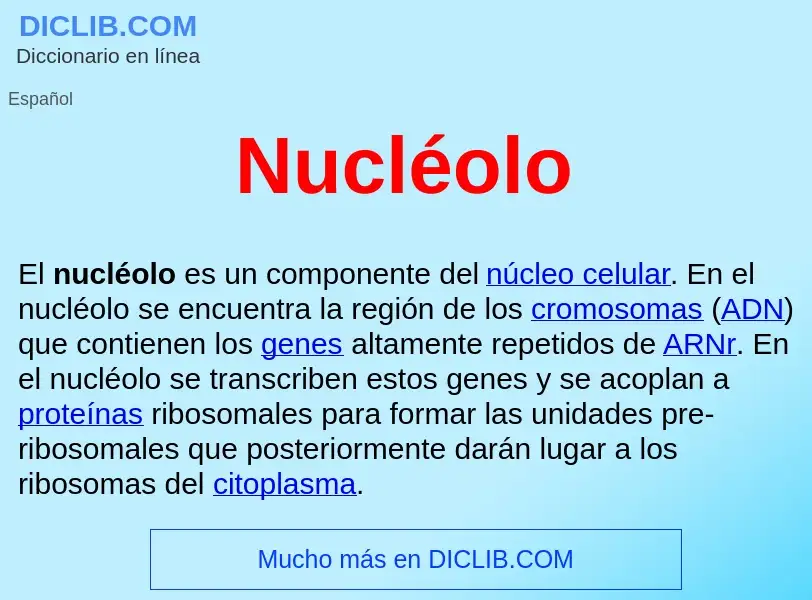 What is Nucléolo  - meaning and definition