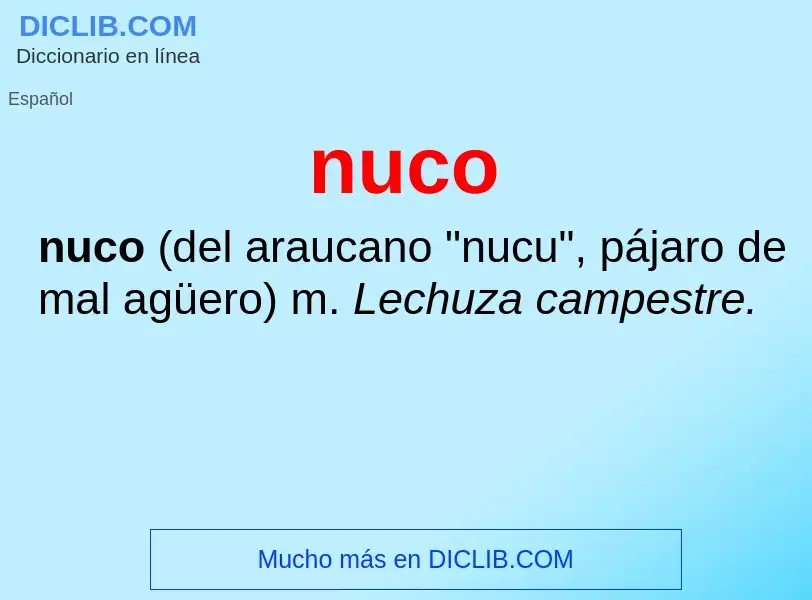 What is nuco - meaning and definition