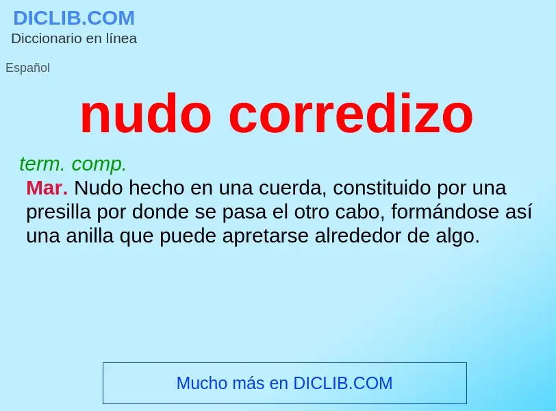 O que é nudo corredizo - definição, significado, conceito