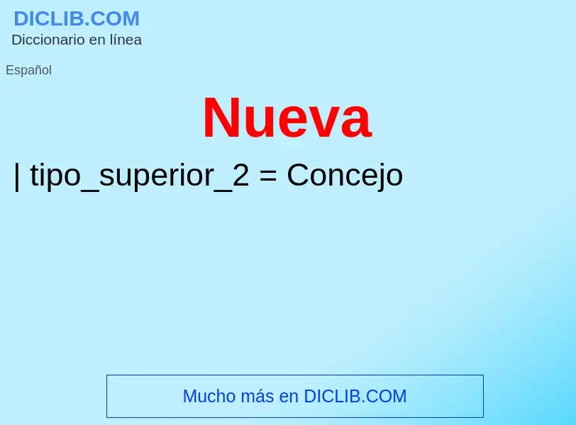 O que é Nueva  - definição, significado, conceito