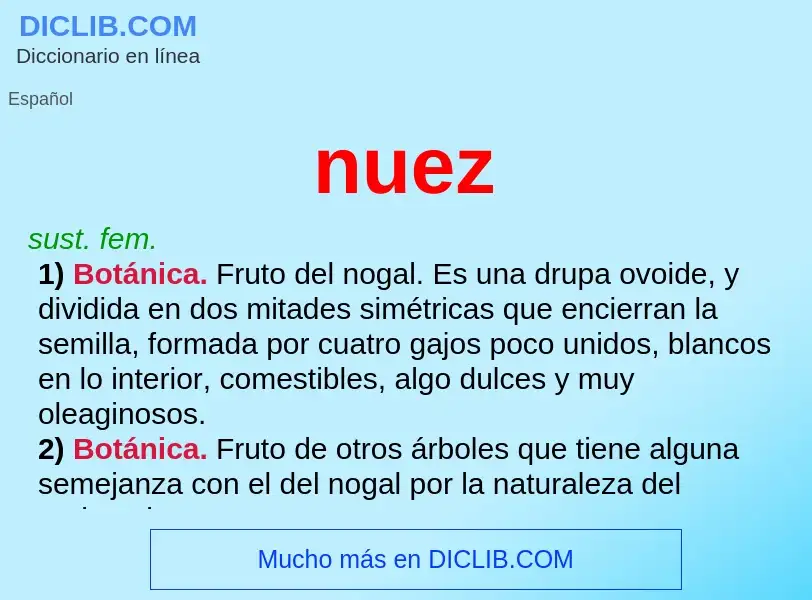 Wat is nuez - definition