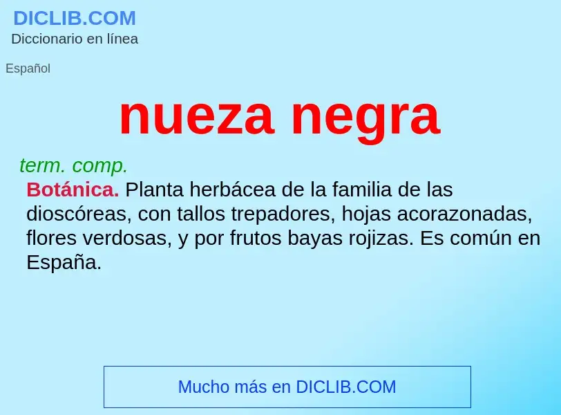 What is nueza negra - meaning and definition