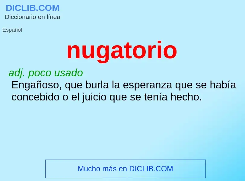 O que é nugatorio - definição, significado, conceito