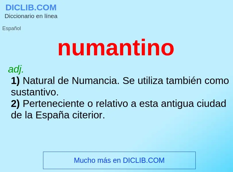 ¿Qué es numantino? - significado y definición