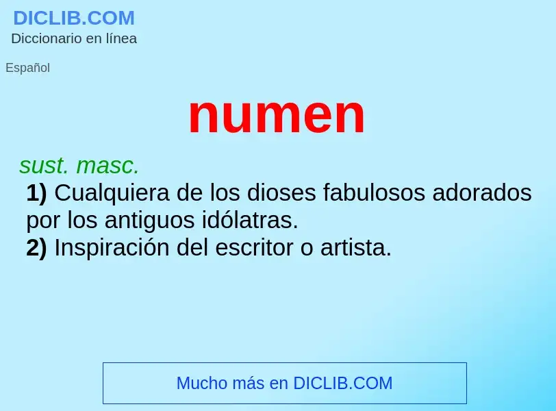 What is numen - meaning and definition