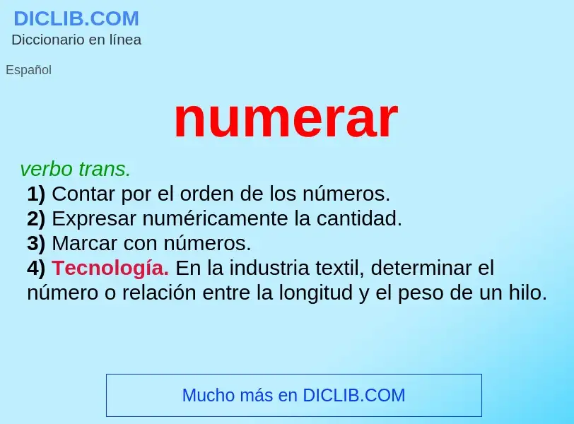 Wat is numerar - definition