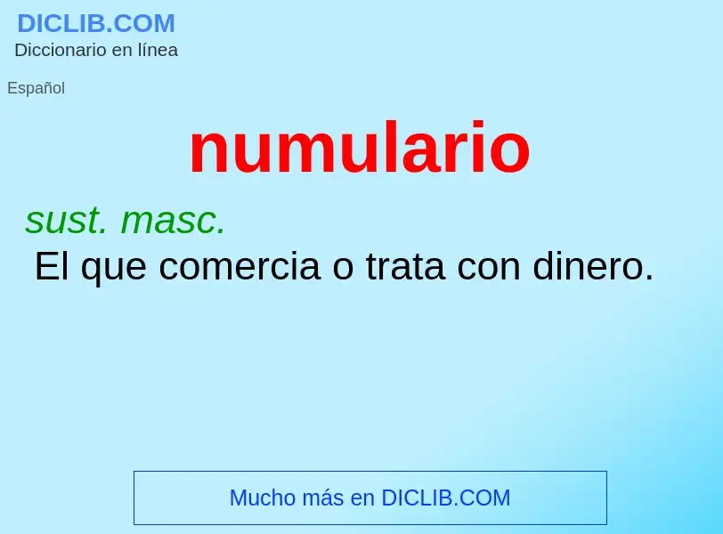 What is numulario - meaning and definition